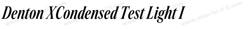 Denton XCondensed Test Light Italic字体转换